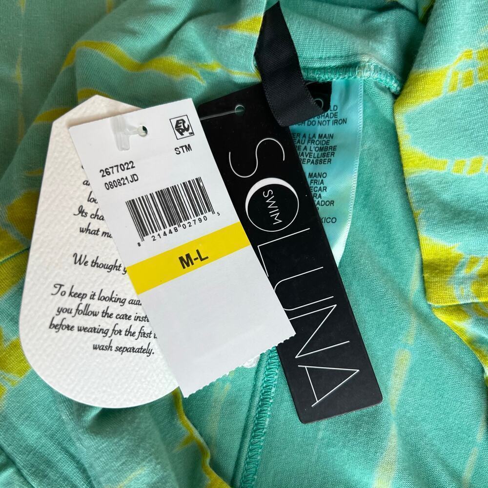 SOLUNA Swim Convertible Maxi Skirt Cover-Up in Seafoam Green Tie-Dye Women’s M/L - Picture 6 of 7